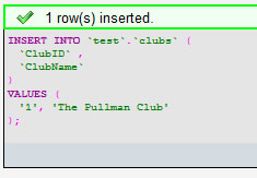 SQL insert command