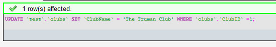 sql update command